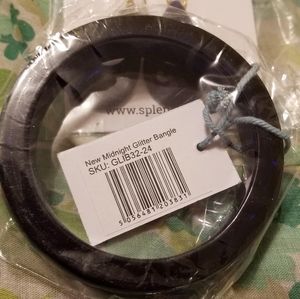 NEW Splendette Midnight Blue Glitter Bangle  - Classic size- NWT
